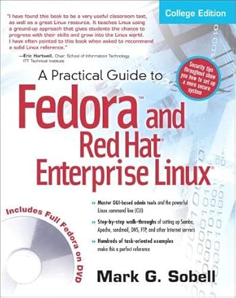 practical guide to fedora and red hat enterprise linux a 1st edition sobell mark 0137142951, 978-0137142958