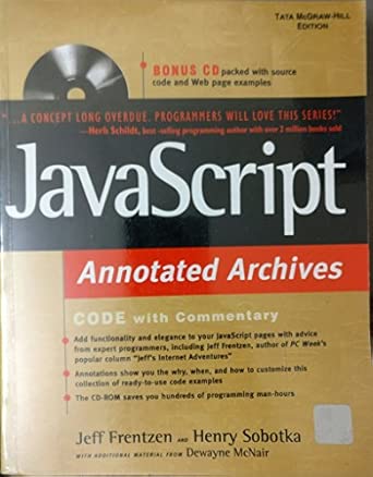 javascript annotated archives 1st edition jeff frentzen ,henry sobotka ,henry sabotka 0078823641,