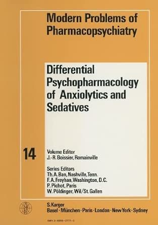 modern trends in pharmacopsychiatry boissier mod prob of pharmacopsychiatry a differen tialpsychoph of a