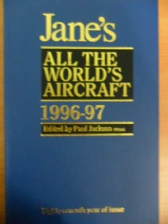 janes all the worlds aircraft 1996 97 1st edition paul a jackson fraes 0710613776, 978-0710613776