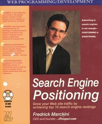 search engine positioning w/cd 1st edition fredrick marckini 155622804x, 978-1556228049