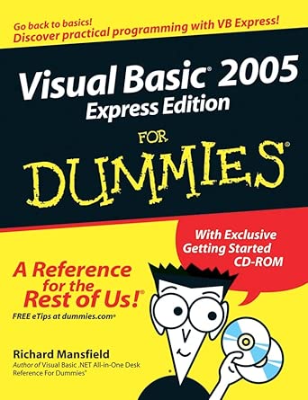 visual basic 2005 for dummies 1st edition richard mansfield 0764597051, 978-0764597053