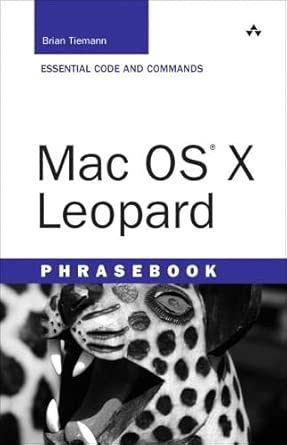 mac os x leopard phrasebook 1st edition brian tiemann 0672329549, 978-0672329548