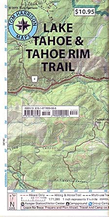 lake tahoe and tahoe rim trail 1st edition tom harrison 1877689599, 978-1877689598