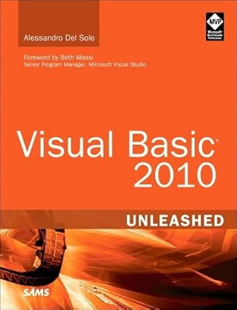 visual basic 2010 unleashed 1st edition alessandro del sole 0672331004, 978-0672331008