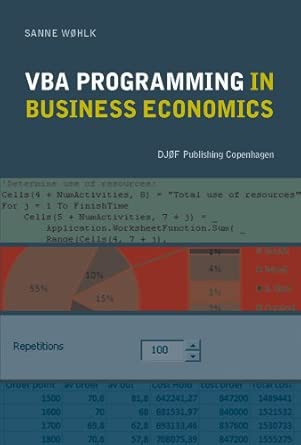 vba programming in business economics 1st edition sanne wa a a a a hlk 8757422672, 978-8757422672