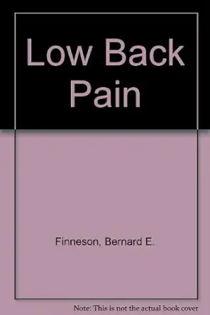 low back pain 1st edition bernard e finneson 0397503148, 978-0397503148