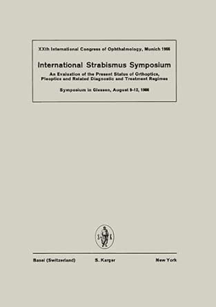 international congress of ophthalmology arruga international strabismus symposium ppr only giessen august