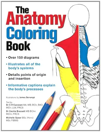 the anatomy coloring book by constant dr c r brassett dr cecilia spear michelle paperback 1st edition c r