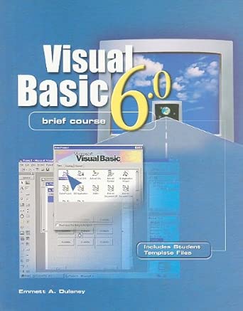 visual basic 6 0 brief course 1st edition emmett a dulaney 0028058135, 978-0028058139