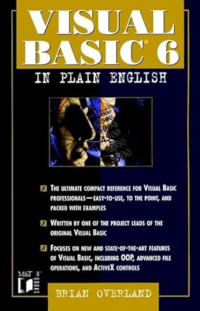 visual basica6 in plain english 1st edition brian overland 0764570072, 978-0764570070