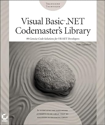 visual basic net codemasters library includes cd rom 1st edition matt tagliaferri 078214103x, 978-0782141030