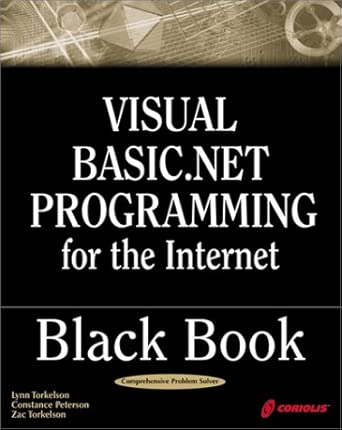 visual basic net internet black book 1st edition artisans, inc softmedia 1588800784, 978-1588800787