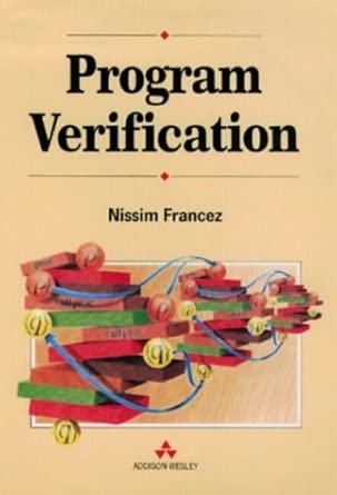 program verification 1st edition nissim francez 0201416085, 978-0201416084