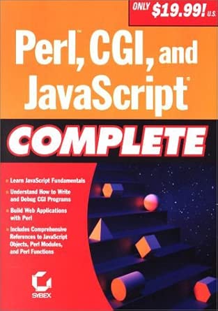 perl cgi and javascript complete 1st edition sybex 0782127800, 978-0782127805