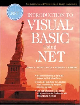 introduction to visual basic using net in depth introductions to the vb net language and to windows forms
