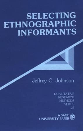 selecting ethnographic informants 1st edition jeffrey c johnson 0803935870, 978-0803935877