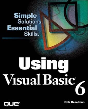 using visual basic 6 simple solutions essential skills 1st edition simon richard ,peasley richard 078971633x,