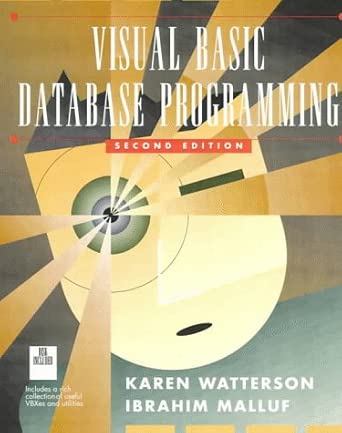 visual basic database programming 1st edition karen watterson ,ibrahim malluf 0201489198, 978-0201489194
