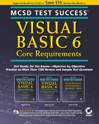 mcsd test success a visual basic 6 core requirements+cd 1st edition i lewis 0782125689, 978-0782125689