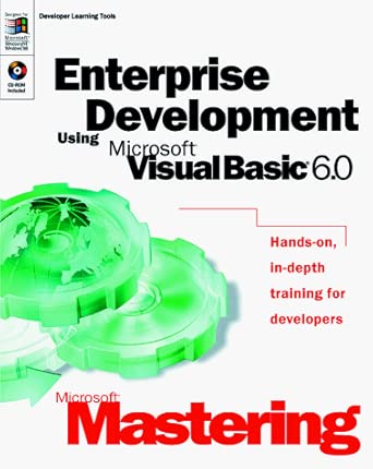 microsoft mastering enterprise development using microsoft vb 6 0 1st edition anonyme 0735609012,
