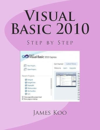 visual basic 2010 step by step 1st edition james koo 1500132187, 978-1500132187
