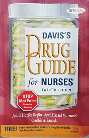 daviss drug guide for nurses 1st edition f a davis company 0803623097, 978-0803623095