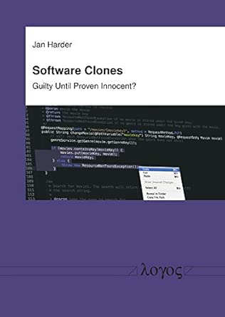 software clones guilty until proven innocent 1st edition jan harder 3832545883, 978-3832545888