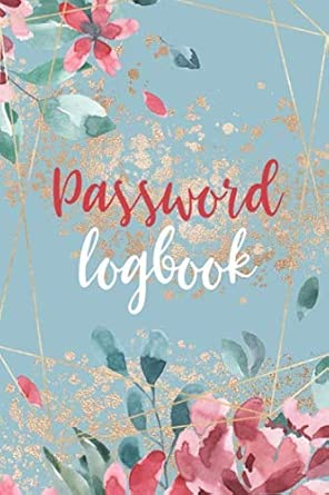 password logbook with alphabetical tabs and soft flower pattern on inside pages / a notebook for to note your