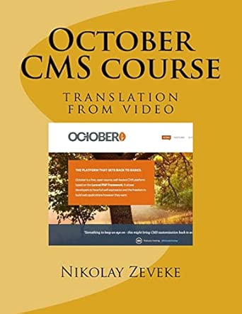 october cms course translation from video 1st edition nikolay anatolievich zeveke 1548757500, 978-1548757502