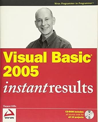 visual basica 2005 instant results 1st edition thearon willis 0470118717, 978-0470118719