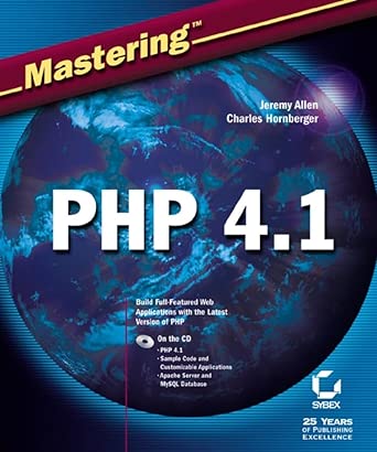 mastering php 4 1 1st edition jeremy allen ,charles hornberger 0782129242, 978-0782129243