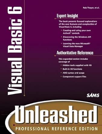 visual basic 6 unleashed professional 1st edition rob thayer 0672315084, 978-0672315084