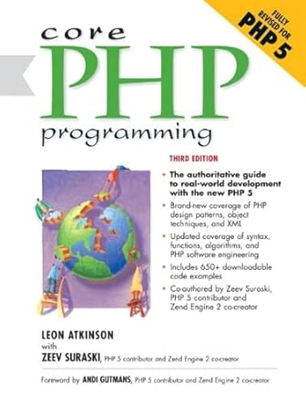core php programming 1st edition leon atkinson ,zeev suraski 0130463469, 978-0130463463
