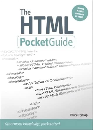 html pocket guide the 1st edition hyslop bruce 0321699742, 978-0321699749