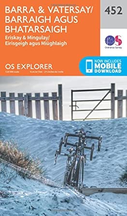 barra and vatersay / barraigh agus bhatarsaigh 452 1st edition ordnance survey 0319246957, 978-0319246955