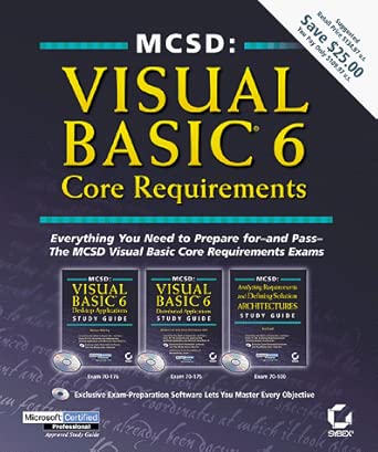 mcsd visual basic 6 core requirements 3vset 1st edition sybex 0782125824, 978-0782125825