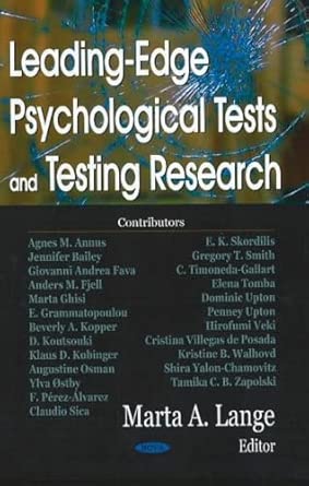leading edge psychological tests and testing research 1st edition marta a lange 1600215718, 978-1600215711