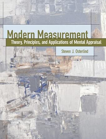 modern measurement theory principles and applications of mental appraisal 1st edition steven j osterlind
