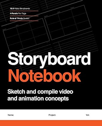 16 9 video storyboards a 4 panels per page a rule of thirds guides sketch and compile video and animation