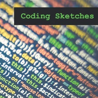 coding sketches 101 numbered squared 8 25 inch sheets notebook journal workbook handbook for sketching taking