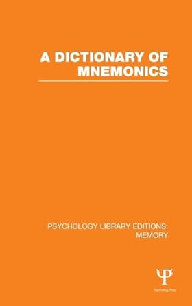 a dictionary of mnemonics 1st edition various 1848723482, 978-1848723481