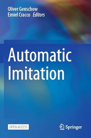 automatic imitation de 1st edition oliver genschow ,emiel cracco 3031626362, 978-3031626364
