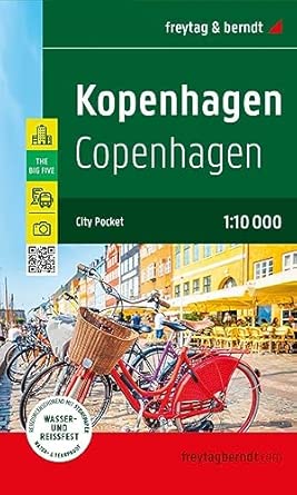 kopenhagen stadtplan 1 10 000 freytag and berndt city pocket innenstadtplan wasserfest und reia fest pl 112