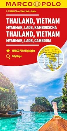 thailand vietnam laos cambodia marco polo map myanmar laos kambodscha 1st edition marco polo 3575018693,