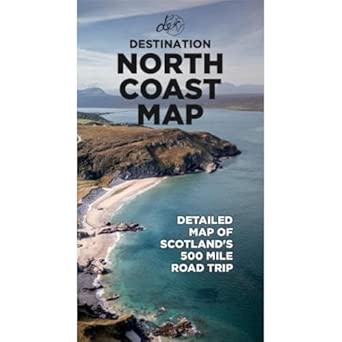 north coast road trip map detailed a1 map to scotlands 500 mile roadtrip 1st edition destination earth guides