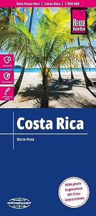 reise know how landkarte costa rica 1 300 000 reia und wasserfest 1st edition reise know how verlag peter