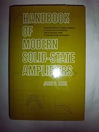 handbook of modern solid state amplifiers 1st edition john d lenk 0133803945, 978-0133803945