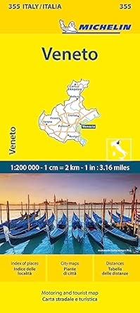 veneto straa en und tourismuskarte 1 200 000 355 1st edition michelin 206725894x, 978-2067258945