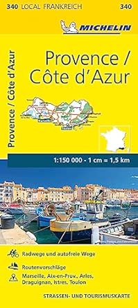 michelin provence cote dazur straa en und tourismuskarte 1 150 000 340 1st edition michelin 2067210688,